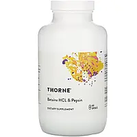Бетаина гидрохлорид+ пепсин, Thorne Research, 450 капсул (THR-00469)