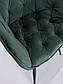 Крісла м'які зелені велюрові Intarsio Magic у стилі модерн для вітальні на чотирьох ніжках, фото 4