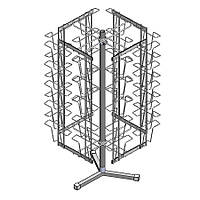 Стойка настольная вращающаяся под открытки А5 (40 ячеек)