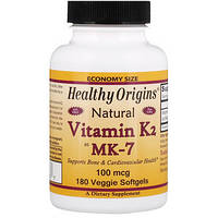 Вітамін K2 в формі MK7, Vitamin K2 as MK-7, Healthy Origins, 100 мкг, 180 капсул (HOG-27446)