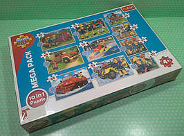 Набір пазлів 10 в 1. Пожежник Сем. Рятувальна команда пожежника Сема. Trefl