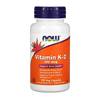 Витамин К-2 МК-7, MK-7 Vitamin K-2, Now Foods, 100 мкг, 120 капсул (NOW-00993)