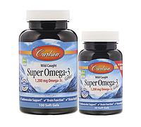Супер Омега-3, Carlson Labs, 1 200 мг, 100 + 30 мягких таблеток (CAR-01524)
