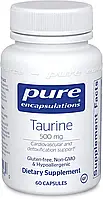 Таурин, Taurine, Pure Encapsulations, 500 мг, 60 капсул (PE-00246)