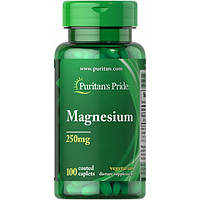 Магний, Magnesium, Puritan's Pride, 250 мг, 100 капсул (PTP-15830)
