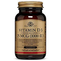 Витамин Д3, Vitamin D3, Solgar, 1000 МЕ, 100 капсул (SOL-03340)