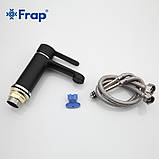 Змішувач для умивальника Frap F1042, чорний/хром, фото 6