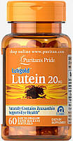 Лютеин для зрения с зеаксантином, Lutein 20 mg with Zeaxanthin, Puritan's Pride, 20 мг, 60 капсул (PTP-14901)