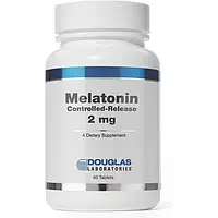 Мелатонин, Controlled-Release Melatonin, Douglas Laboratories, 2 мг, 60 таблеток (DOU-20032)