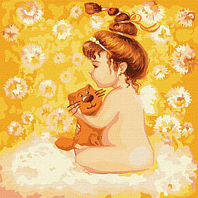 Картина по номерам."Малятко ©Katya Dudnik" KHO 2385 30*30см