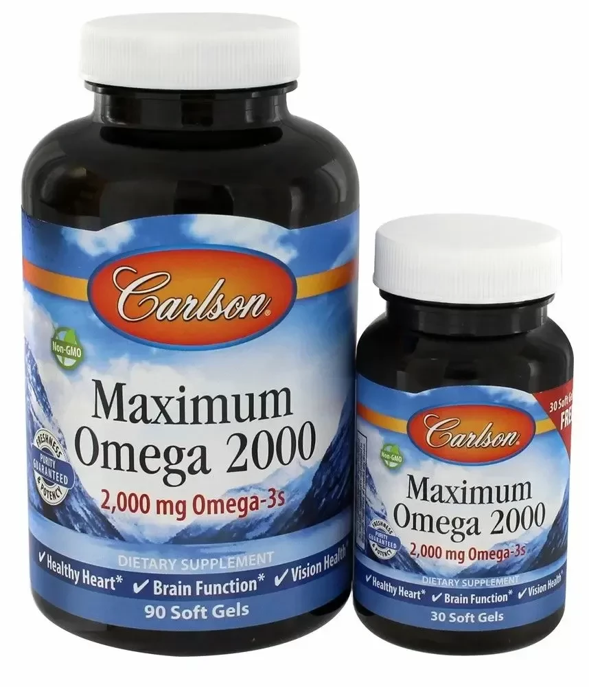 Купить Максимум Омега, Maximum Omega, Carlson Labs, 2000мг, 90 + 30 ...