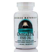Рыбий жир Омега-3, Omegaepa Fish Oil, Source Naturals, 1000 мг, 100 капсул (SNS-00628)