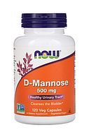 Д-Манноза для почек и мочеполовой системы, D-Mannose, Now Foods, 500 мг, 120 капсул (NOW-02811 )