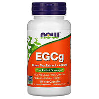 ЭГКГ, экстракт зеленого чая, Vegetarian EGCg Green Tea Extract, Now Foods, 400 мг, 90 растительных капсул