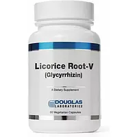 Корень лакрицы (с глицирризином), Licorice Root-V (with Glycyrrhizin), Douglas Laboratories, 60 капсул
