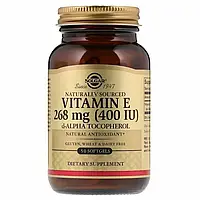 Витамин Е, смесь токаферолов, Vitamin E Mixed Tocopherols, Solgar, 400 МЕ, 50 капсул (SOL-03540)