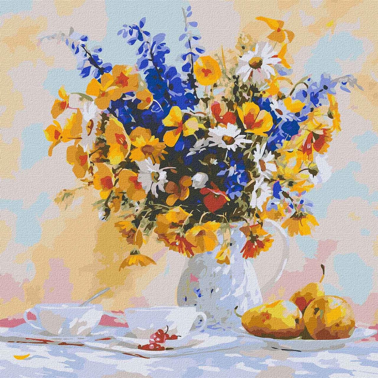 Картина по номерам. Букет квітів "Липень ©Ira Volkova" KHO 3134 50*50см