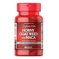 Горянка и Мака, Horny Goat Weed with Maca, Puritan's Pride, 500 мг/75 мг, 60 капсул (PTP-17321)