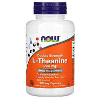 Теанин, L-Theanine, Now Foods, 200 мг, 120 капсул (NOW-00148)