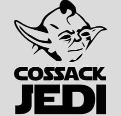 Вінілова наклейка  - Cossack Jedi  розмір 20 см