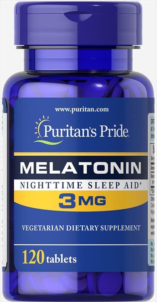 Мелатонін, Melatonin, Puritan's Pride, 3 мг, 120 таблеток (PTP-17903)