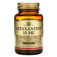 Астаксантин, Solgar, 10 мг, 30 гелевых капсул (SOL-36204)