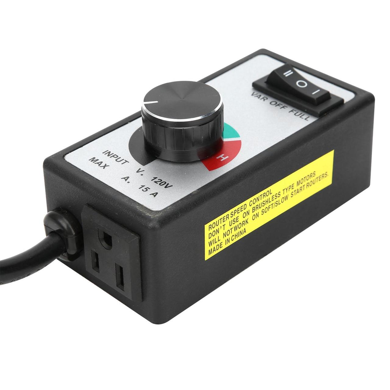 Контролер швидкості вентилятора Регульований регулятор Електронний 120V 1500W 15A США Штекер 2-метровий шнур