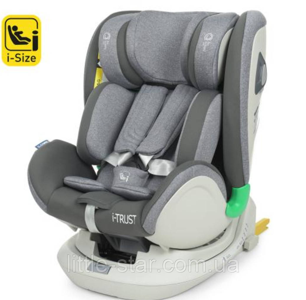 Автокрісло El Camino ME 1081 I-TRUST Light Gray, сірий, група 1+2+3