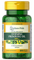 Масло вечерней примулы с ГЛК, Evening Primrose Oil, Puritan's Pride, 500 мг, 100 гелевых капсул (PTP-13632)