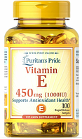 Витамин Е, Vitamin E, Puritan's Pride, 1000 МЕ, 100 капсул (PTP-11781)