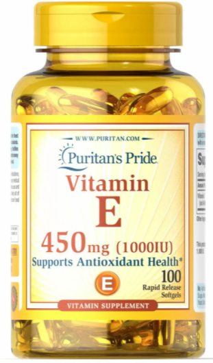 Витамин Е, Vitamin E, Puritan's Pride, 1000 МЕ, 100 Капсул (PTP-11781 ...