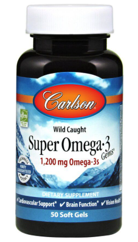 Купити Омега-3 супер, Super Omega-3, Carlson Labs, 1000 мг, 50 гельових ...