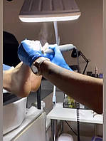 Ногтевая вытяжка для педикюра с фильтром круглая педикюрная вытяжка с лампой и креплением