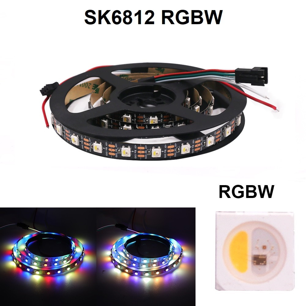 Світлодіодна стрічка SMART RGBW SK6812 5V, 5050, 60 led/m, 18W, IP20, Standart. Гарантія – 12 місяців