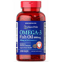 Омега-3, Omega-3 Fish Oil, Puritan's Pride, 1000 мг, 300 мг, 250 капсул (PTP-13835)