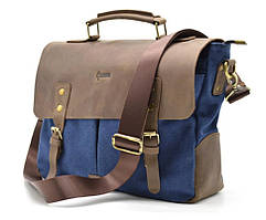Чоловіча сумка-портфель шкіра + парусина RK-3960-4lx від українського бренда TARWA