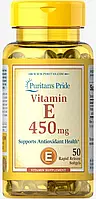 Витамин Е, Vitamin E, Puritan's Pride, 450 мг, 50 капсул (PTP-11780)
