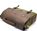 Чоловіча сумка-портфель шкіра + парусина RH-3960-4lx від українського бренда TARWA, фото 5
