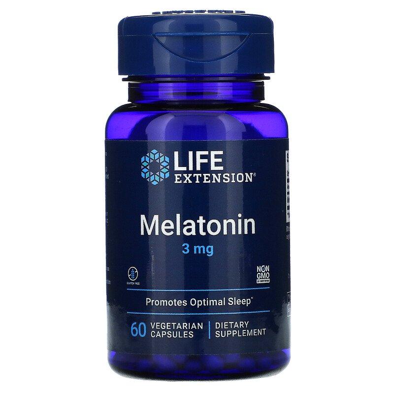 Мелатонин, Melatonin, Life Extension, 3 мг, 60 капсул (LEX-33006), цена ...