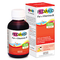 Железо и витамин В, сироп для детей, (Iron + Vitamin B ), Pediakid, 125 мл (PED-00289)