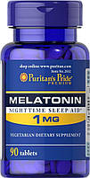 Мелатонин, Melatonin, Puritan's Pride, 1 мг, 90 таблеток (PTP-12832)