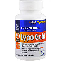 Ферменты для переваривания жиров, Lypo Gold, Enzymedica, 60 капсул (ENZ-98130)