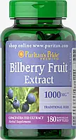 Черника, Bilberry, Puritan's Pride, 180 капсул (PTP-11429)