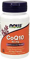 Коэнзим Q10, CoQ10, Now Foods, 60 мг, 60 капсул (NOW-03153)