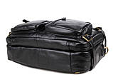 Універсальна чоловіча сумка-трансформер сумка-рюкзак, чорна 7026А, фото 3