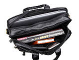 Універсальна чоловіча сумка-трансформер сумка-рюкзак, чорна 7026А, фото 6