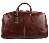 Велика зручна шкіряна дорожня сумка, англійський стиль 7156LB, фото 2