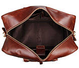 Велика зручна шкіряна дорожня сумка, англійський стиль 7156LB, фото 7