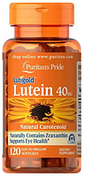 Лютеин с зеаксантином, Lutein, Puritan's Pride, 40 мг, 120 гелевых капсул (PTP-70926)
