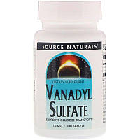 Ванадий сульфат, Source Naturals, 10 мг, 100 таблеток (SNS-01747)